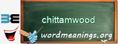 WordMeaning blackboard for chittamwood